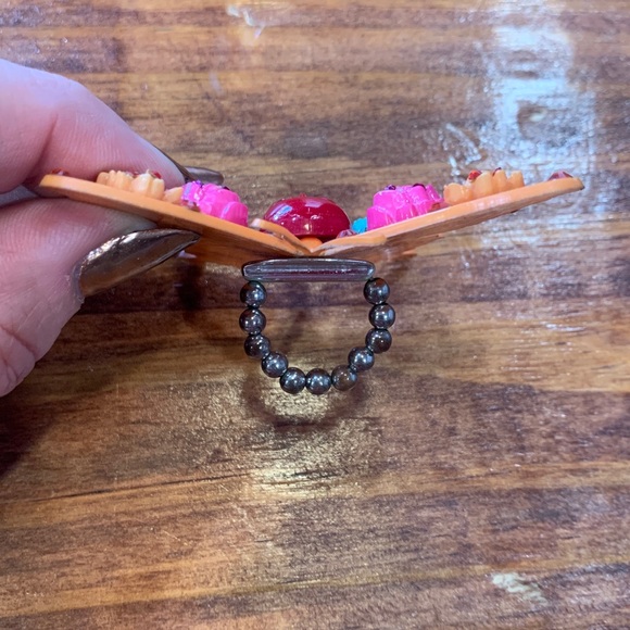 Rare Vintage Tarina Tarinto Rhinestone Butterfly Ring - Picture 14 of 17